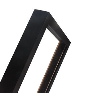 Moldura Para Tela Painel Preta 0003 - Caixa Alta